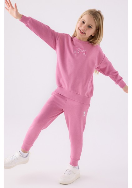 U.s. Polo Assn. Kız Çocuk Pembe Pijama Takım 50299750-VR041