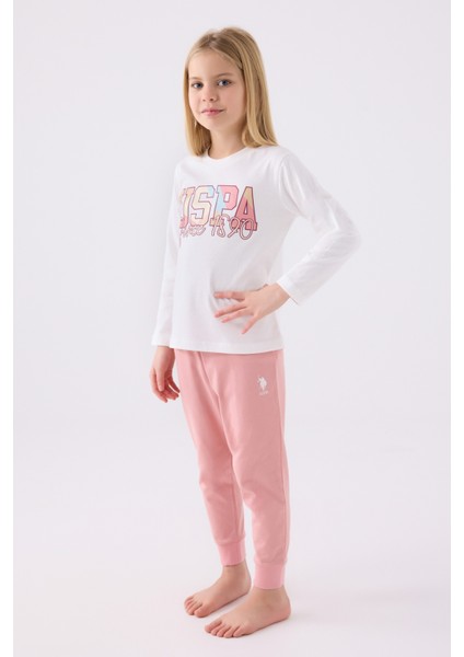 Kız Çocuk Krem Pijama Takım 50299772-VR071