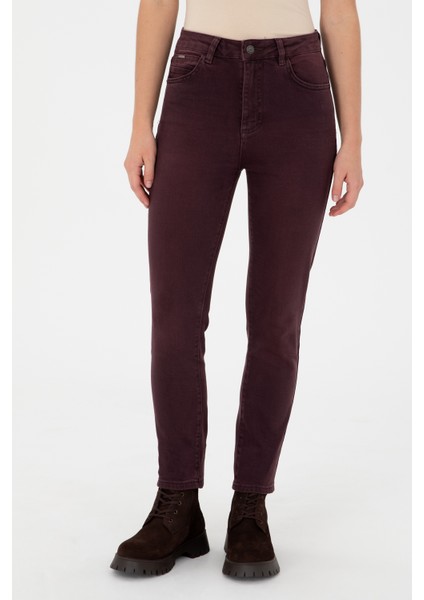 Kadın Bordo Pantolon (Jean) 50291029-VR014 fiyatları