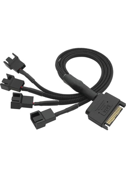 15 Pin Sata To 4 x 3pin-4pin Pmw 12V Pc Kasa Fanı Güç Adaptör Kablosu