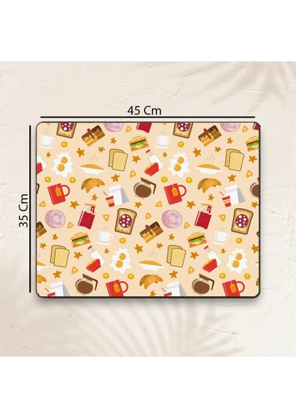 School Breakfast Navajo Beyazı Sıvı Geçirmez Beslenme Matı Kaymaz Yıkanabilir Okul Yemek Pad 35X45CM modelleri