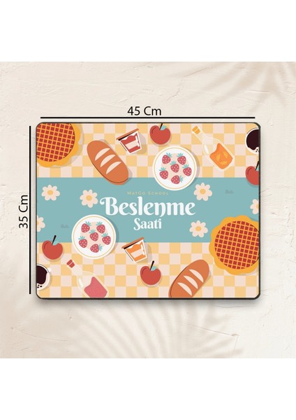 School Beslenme Saati Çilekli Sıvı Geçirmez Beslenme Matı Kaymaz Yıkanabilir Okul Yemek Pad 35X45CM modelleri