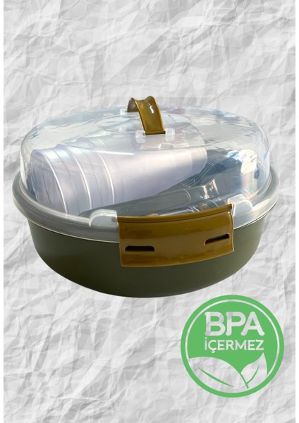 Piknik Seti 34 Parça 6 Kişilik kamp piknik yemek seti ( Bpa içermez plastik )