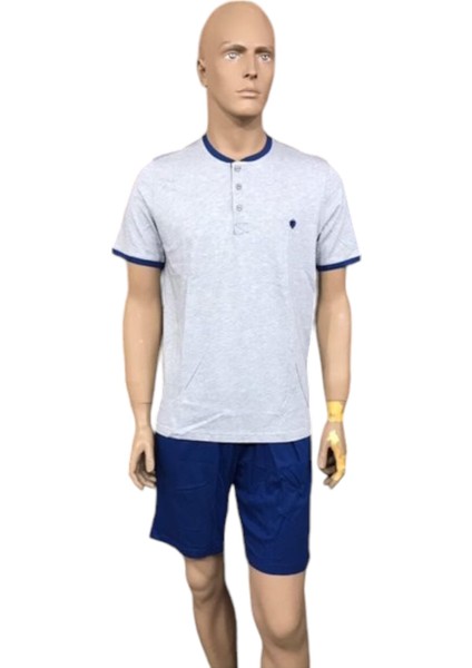 7609-BLACKSPADE Erkek Şortlu Pijamatakımı-Gri modelleri