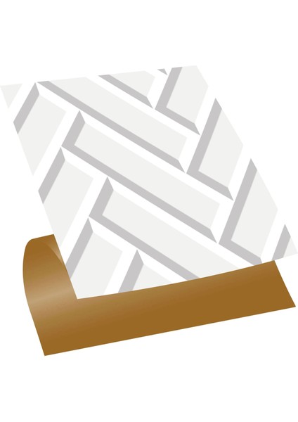 Kendinden Yapışkanlı Beyaz Büyük Balıksırtı Desenli Pvc Karo 30X30 cm (11 Adet) 1m2