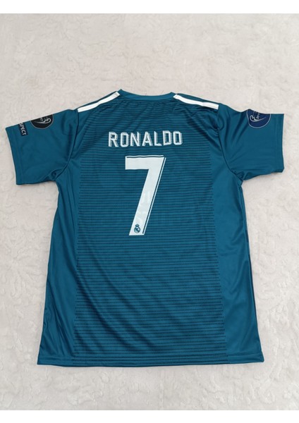 Cristiano Ronaldo 2017 2018 Okyanus Turkuaz Kısa Kol Şampiyonlar Ligi Deplasman Forması