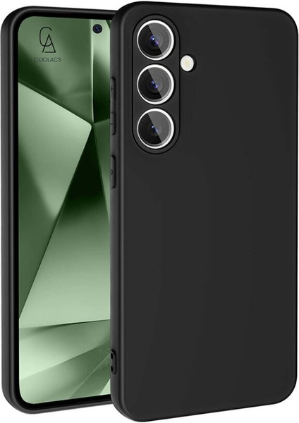 Samsung Galaxy S24 Fe ile Uyumlu Kılıf Soft Yumuşak Telefon Kılıfı ve Temperli Cam Ekran Koruyucu