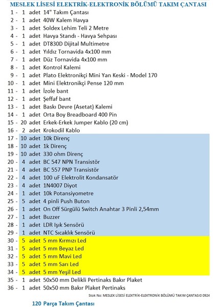 Meslek Lisesi Kalfa Takım Çantası modelleri