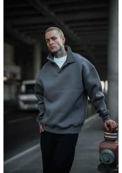 Oversize Polo Sweatshirt