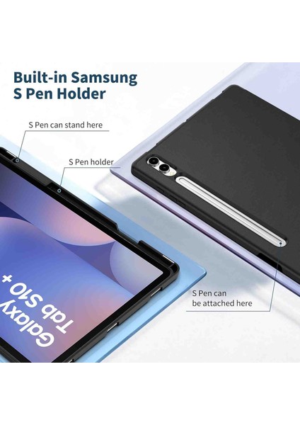 Samsung Galaxy Tab S10+ Plus SMX820 Case Kalem Bölmeli Tam Kılıp Kılıfı indirimleri