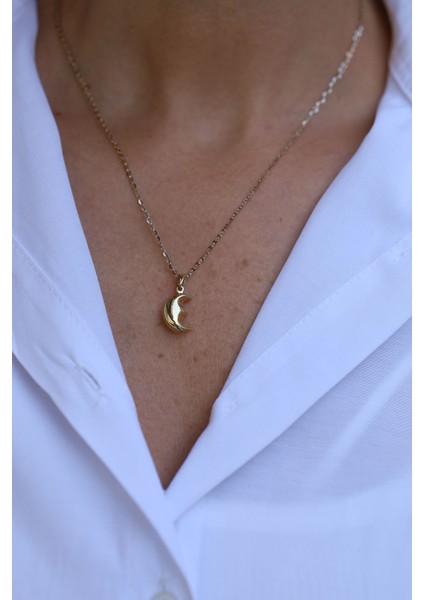 14 Ayar Altın Ay Kolye Ucu fiyatları