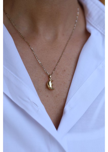 14 Ayar Altın Ay Kolye Ucu fırsatları