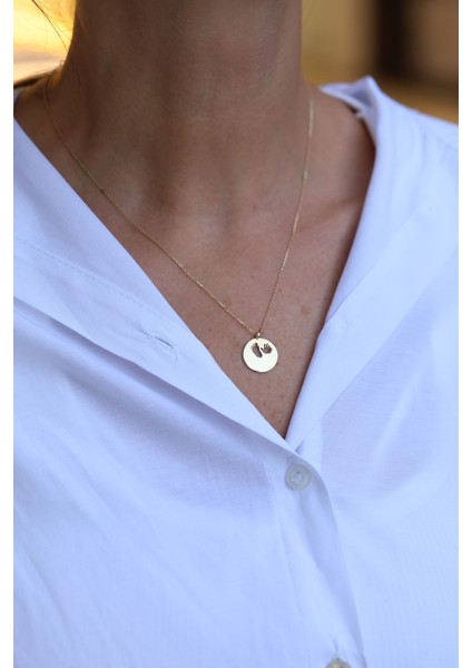 14 Ayar Altın El Ayak Plaka Kolye fiyatları