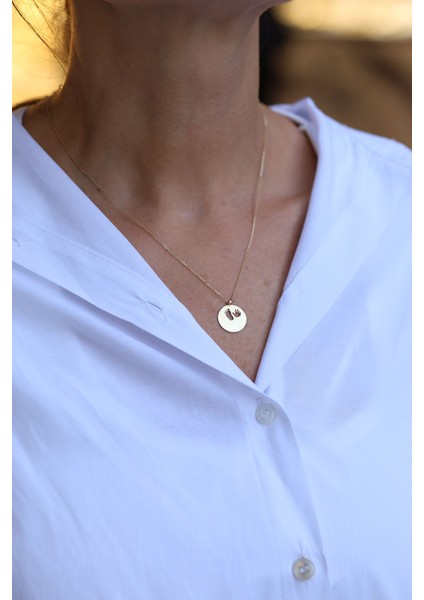 14 Ayar Altın El Ayak Plaka Kolye modelleri