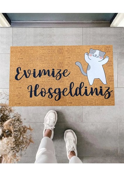 Evimize Hoşgeldiniz Iç ve Dış Kapı Önü Paspası 60X45