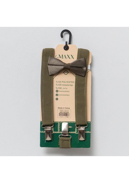 Çocuk Pantolon Askısı Papyon Set ( 0-24 Ay )