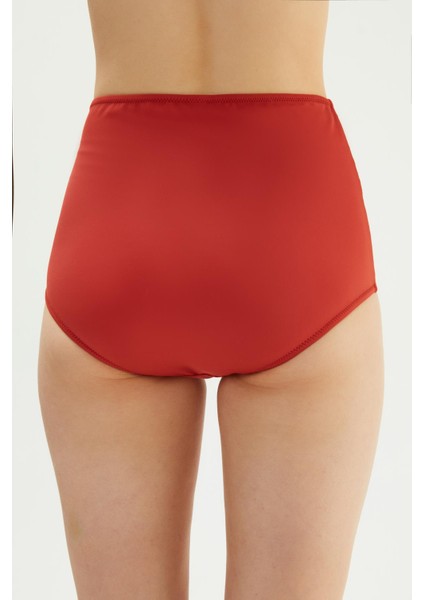 2512 Kiremit Yüksek Bel Bikini Altı