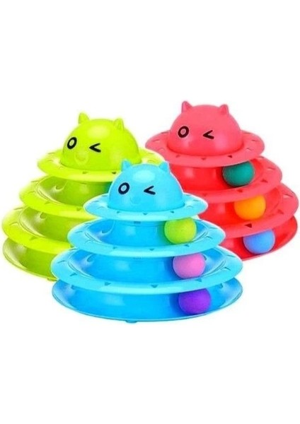 3 Katlı Kedi Oyuncağı Turntable Cat Toy
