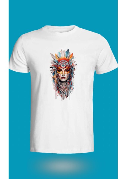 Özel Tasarım Özel Baskılı Handmade Exclusıve Unısex Beyaz T-Shırt