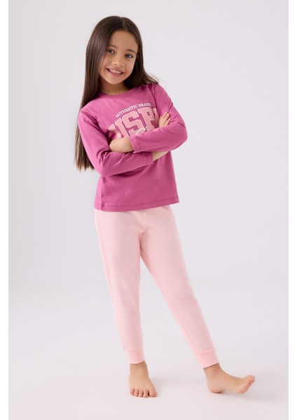 U.S. Polo Assn. Kız Çocuk Mor Pijama Takım 50299862-VR038