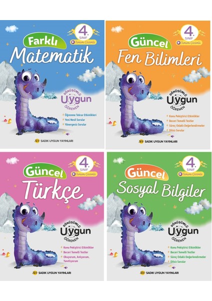 Sadık Uygun Yayınları 4.sınıf Güncel 4'lü Kitap Seti - 4.sınıf Set