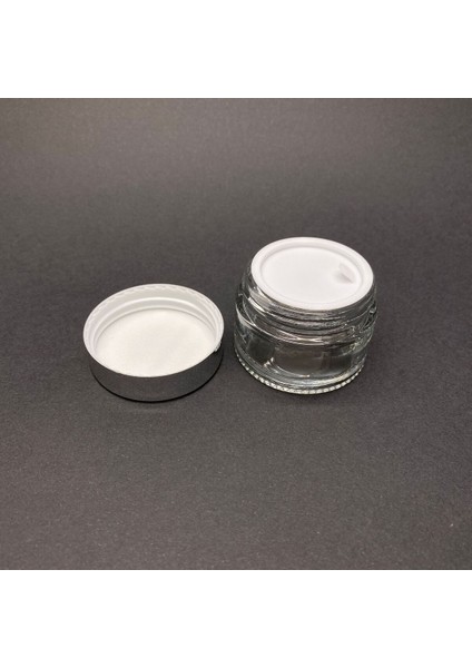 50 cc Cam Şeffaf Krem Kavanozu - Gümüş Aynalı Kapaklı Iç Contalı - 50 ml Şeffaf Cam Kavanoz -3 Adet fiyatları
