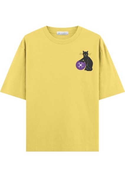 Coutliner Cat Oversize T-Shirt (Ekstra! Bol Kesim)