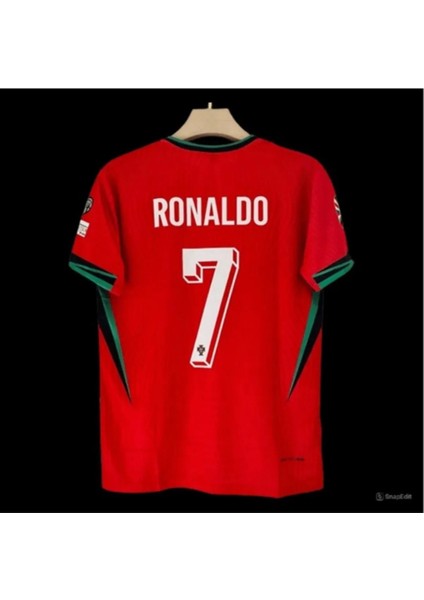 Portekiz 2024/25 Yeni Sezon Cristiano Ronaldo Iç Saha Forması (Kırmızı)