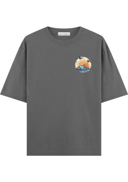 Planets Oversize T-Shirt (Ekstra! Bol Kesim)
