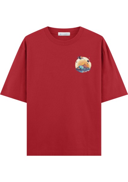 Planets Oversize T-Shirt (Ekstra! Bol Kesim)