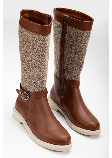 Macy Taba Cilt Keçe Detaylı Kadın Çizme fiyatları