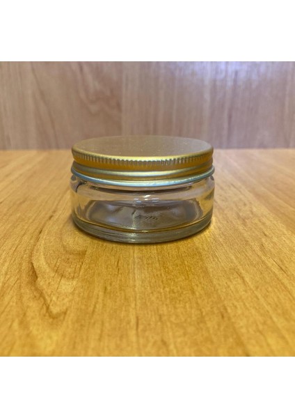 3 Adet 50 cc Cam Krem Kavanozu - Metal Kapaklı - 50 ml Cam Paşabahçe Krem Kavanozu