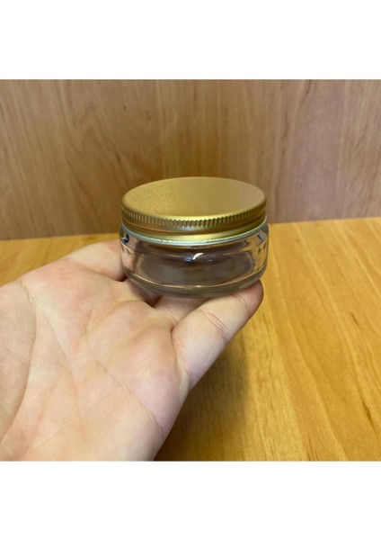 3 Adet 50 cc Cam Krem Kavanozu - Metal Kapaklı - 50 ml Cam Paşabahçe Krem Kavanozu