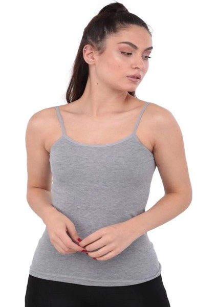 Kadın Ip Askılı Penye Pamuklu Atlet 6 Lı Paket