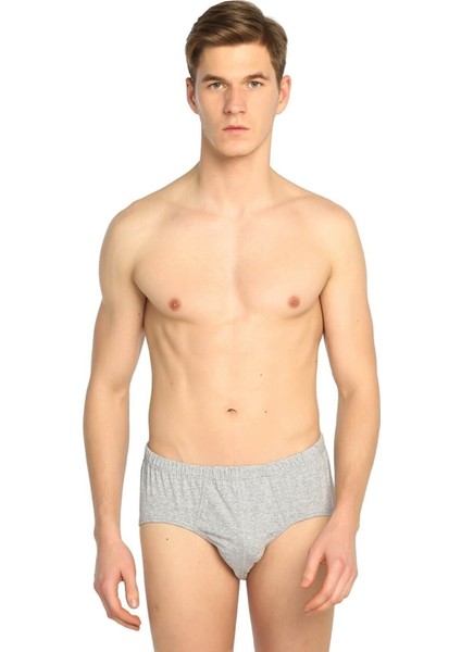 Erkek Pamuklu Beyaz 12'lı Slip Külot