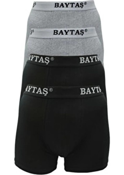 Pamuklu Ekonomik Likralı Erkek Boxer 6 Lı Siyah