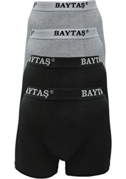 Pamuklu Ekonomik Likralı Erkek Boxer 6 Lı Siyah