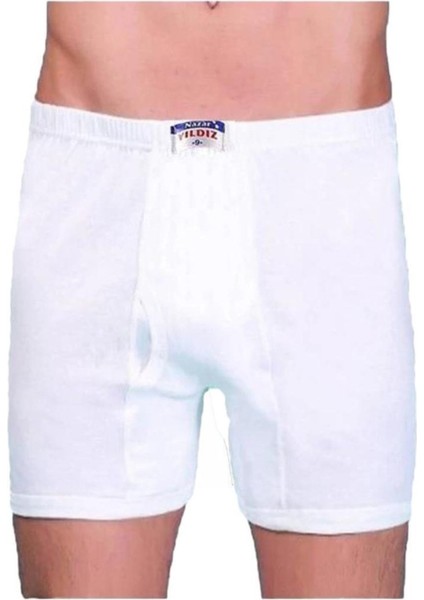 6 Lı Paket Yıldız Erkek Arjantin Külot Erkek Paçalı Külot Beyaz