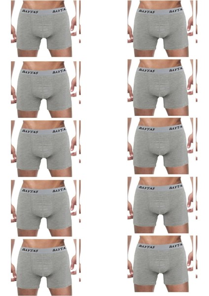 10'lu Erkek Likralı Pamuklu Boxer