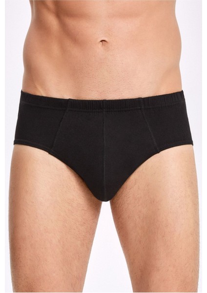Erkek Pamuklu Kom Slip 3'lü Siyah 1015