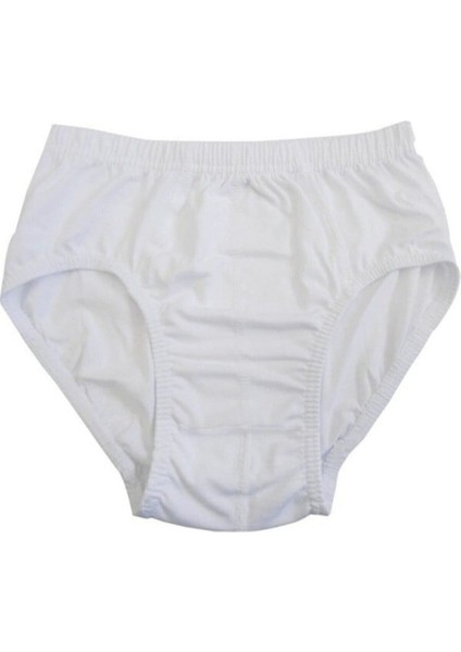 Erkek Pamuklu Beyaz 12'lı Slip Külot