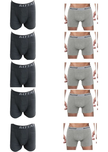 10'lu Erkek Likralı Pamuklu Boxer