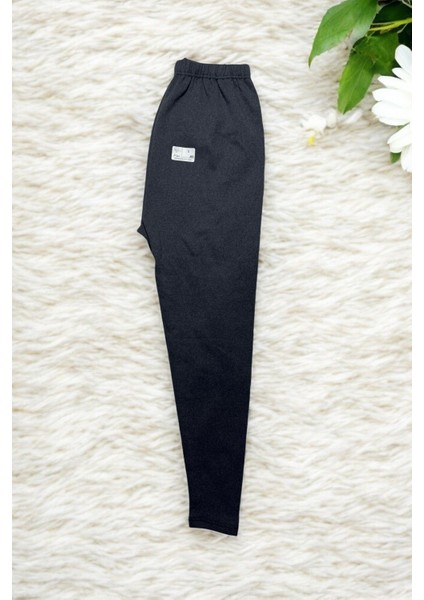 Unisex Füme Kışlık Tayt Şardonlu Rahat Yumuşak Ağlı Kalın Içlik Tayt