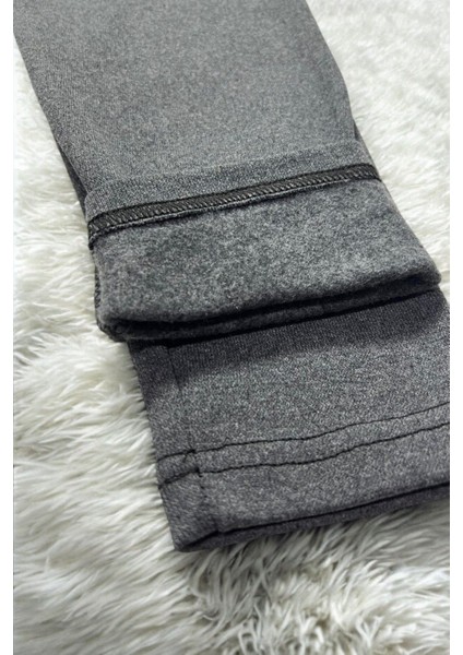 Unisex Füme Kışlık Tayt Şardonlu Rahat Yumuşak Ağlı Kalın Içlik Tayt modelleri