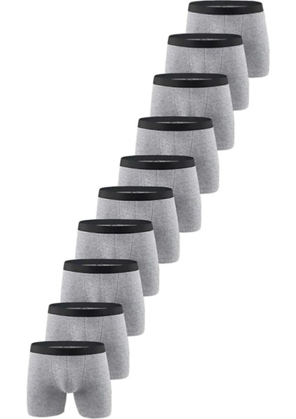 Baytaş Erkek 10’lu Likralı Boxer Gri
