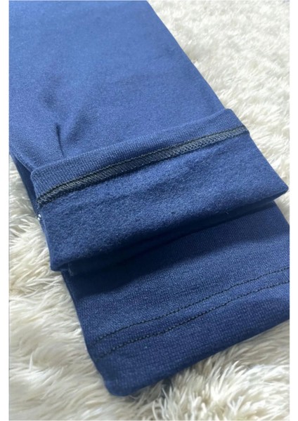 Çocuk Unisex Lacivert Kışlık Tayt Şardonlu Rahat Yumuşak Ağlı Kalın Içlik Tayt modelleri