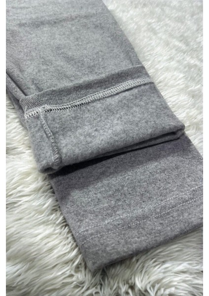 Unisex Gri Kışlık Tayt Şardonlu Rahat Yumuşak Ağlı Kalın Içlik Tayt modelleri