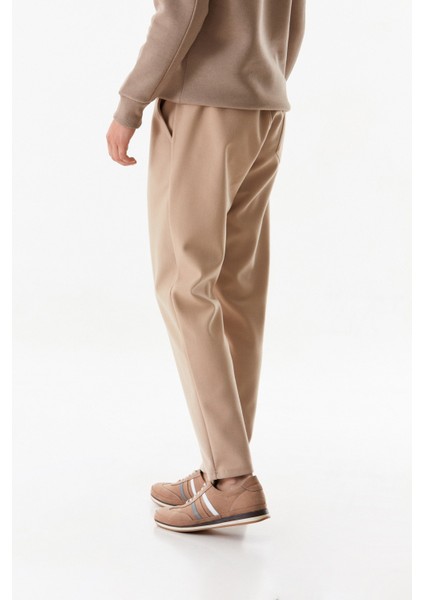 Basic Beli Lastikli Straight Kaşe Pantolon fırsatları