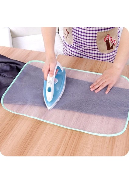Çok Renkli Yanmaz Kırışmaz Ütü Matı Şeffaf File Ütü Örtüsü Pratik File Kumaş Ütül Altlığı 40X60CM