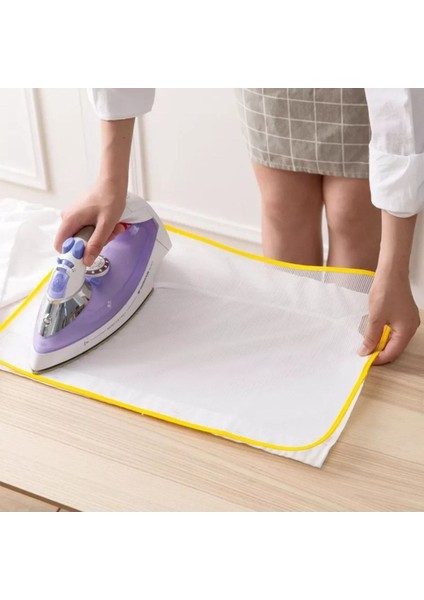 Çok Renkli Yanmaz Kırışmaz Ütü Matı Şeffaf File Ütü Örtüsü Pratik File Kumaş Ütül Altlığı 40X60CM